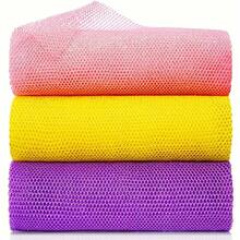 3pcs African Bath Sponge Long Mesh Bath Sponge Exfoliating Shower Body Scrubber Back Scrubbing Skin Smoothing, Perfect For Daily Use - View 10