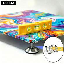 ELHUA Adjustable Canvas Support Stand With Level, Suitable For Acrylic And Epoxy Resin Pouring Painting, Cabinet Door Lift Rack And Canvas Foot Pad Support Stand, Convenient For Painting And Cleaning - Adjustable Feet - View 3