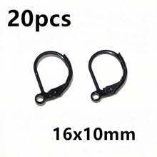 20 piezas Ganchos y clips de pendientes de acero inoxidable hechos a mano, accesorios para hacer joyas DIY, alambres para orejas - ganchos para pendientes - Ver 16