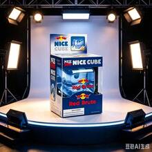 Monster Energy Red Bull IP 聯名冰塊擠壓玩具，透明蘇打色方形壓力球，男孩桌面軟橡膠紓壓玩具，多款款式與顏色，隨機發貨 - 彩色 - 查看 8