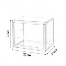 1 pieza Caja de almacenamiento de acrílico transparente multifuncional - Estuche de exhibición a prueba de polvo adecuado para modelos, herramientas y libros | Contenedor de almacenamiento transparente, estante de exhibición de productos, almacenamiento de bolsas, almacenamiento de juguetes, almacenamiento de zapatos, almacenamiento de cosméticos, se requiere autoensamblaje - Multicolor - Ver 17
