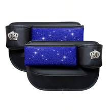 1 buah Tas Penyimpanan Samping Celah Berlian Mahkota, Kotak Penyimpanan Membran Kursi Mobil Berpayet dan Rhinestone dengan Tempat Gelas, Tas Penyimpanan Multifungsi Aksesori Mobil Elegan dari Kulit PU untuk Sisi Pengemudi, Modis, Cantik dan Praktis | Aksesori Mobil Dekoratif - Pengemudi - View 10