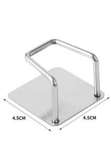 1pc Stainless Steel Sink Sponge Holder - Self-Adhesive No-Drill Kitchen Storage, Rust-Proof Suction Cup Installation, Suitable For Sponges And Rags, Durable Metal Design, Ergonomic Handle, Space-Saving Countertop, Dish Drying Rack - View 12