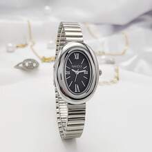 New Women's Watch, Small Gold Watch, Minimalist Southeast Asian Women's Watch, Oval-Shaped Gold Quartz Watch. - 金色 - 查看 4