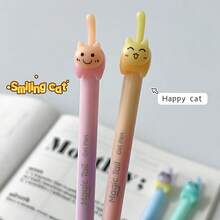 1pc Random Jumping Cat Tail Black Neutral Pen Set 0.5mm Retractable Quick-Dry Smooth Writing Pen For Students School Office Supplies - Sets - View 8