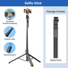 AXNEN 2020mm/79.53 Inch Extendable Selfie Stick Tripod With Remote Control, Multi-Function Foldable Rotating Phone Holder, 360° With Stable Handle, Floor Stand. Suitable For IPhone And Android, For Live Streaming, Vlog, Family Gatherings, Christmas Parties - View 14