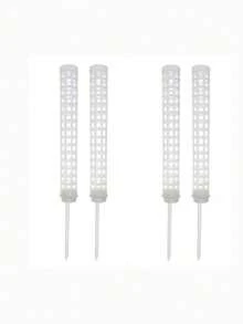 2/4/8pcs Stackable Plant Climbing Trellis, Plastic Hollow Moss Pole, Potted Garden Vine Plant Support Stake - White 3 - View 7