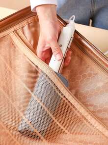 2/1 piezas Alfombrilla resistente al calor de TPR, Bolsa de almacenamiento de viaje con doble capa aislante, Esencial para la vuelta a la escuela y dormitorio, Compatible con rizador de pelo - Multicolor - Ver 7