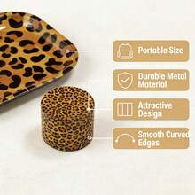 Leopard Print Rolling Tray Set, Premium Metal Rolling Tray Kit, Ideal For Gifts - Because Style Should Never Be Tamed - View 6