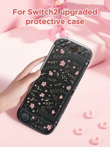 New Switch2 (2025) Game Console Accessories, French Floral Leaf Pattern Switch Protective Case, Compatible With Switch2/Switch NS/Switch OLED/Lite, Suitable For Switch2/Switch Game Console Accessories, Full Set, Storage Bag, Card Slot Dock, Switch Protective Case, Best Gift For Switch Players - Multicolor - View 14