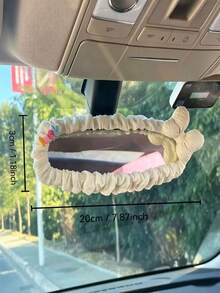 可愛汽車後視鏡保護套，防刮、防塵、耐陽光，延緩後視鏡老化，卡通蝴蝶結保護套，女性汽車配件，汽車後視鏡，汽車配件，汽車必需品，粉色汽車配件 - 彩色 - 查看 3