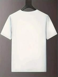 Camiseta Deportiva de Malla Transpirable con Estampado de Doble Cara para Hombre - Camiseta de Fitness que Absorbe la Humedad, Adecuada para Todas las Temporadas, Correr, Fitness y Uso Casua - Negro - Ver 8