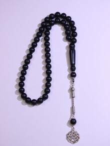 1件 45顆 10mm 經典男士祈禱珠，純色高品質樹脂材質，適合節日與日常佩戴 - 彩色 - 查看 8