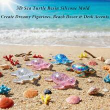 3D Turtle Mold, Frog Turtle Aromatherapy Candle Silicone Mold, Reptile Lizard Mold, Suitable For DIY Resin Crafts, Turtle Epoxy Resin Casting Mold, Suitable For Desktop Plaster Decorations, Holiday Summer Decor, Garden Decor, Enthusiast Resin Making, Party Birthday Gift - A - View 2
