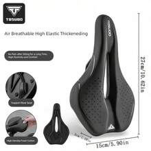 TOSUOD Thickened Bicycle Seat Cushion With Shock-Absorbing Padding, Universal For Mountain Bikes And Road Bikes, Relieves Hip Pressure During Long-Distance Riding, Comfortable Daily Commuting Cycling Replacement Accessory - Multicolor - View 12