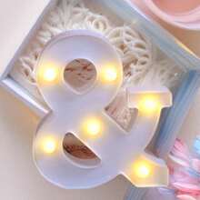 16cm 白色發光 A-Z LED 字母燈,電池供電,臥室裝飾字母夜燈,婚禮裝飾,生日派對裝飾,女孩房/兒童房裝飾字母燈,節日居家酒吧裝飾字母燈,字母燈 - 白色 - 查看 31