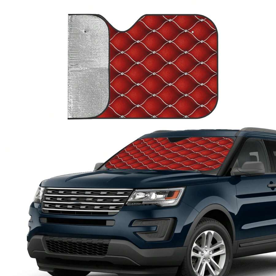 1pc Car Windshield Sun Shade, Foldable Windshield Sun Shade, Ultimate UV Protection For Car Interior, Foldable Car Front Window Cover, Universal Car Accessories Sun Heat UV Shade Protector For Car SUV Truck - Sunshade - View 1