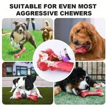 1PC New Dog Interactive Toy Pet Chew Dog Bite Simulation Rubber Toy Teething Rubber Bone Toy - Multicolor - View 9