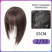 Synthetic Hair Topper With Bangs Invisible 3D Hair Toupee Hairpieces Top Hair Closures For Men And Women, Halloween - Multicolor - View 14