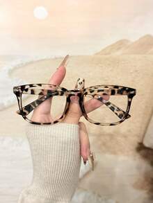 1 buah Kacamata Dekoratif Bingkai Motif Leopard Kasual Fashion Unisex - View 3