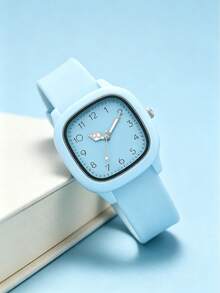 New Compact Square Digit Pointer Quartz Watch, Fashion Sports Watch For Teenage Girls, Paired With Heart-Shaped Bracelet, Perfect Graduation Or Mother's Day Gift - Multicolor - View 4