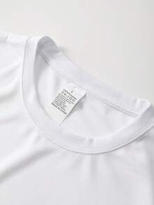 Camiseta de moda para hombre con estampado de doble cara 404, adecuada para uso diario casual en casa o para actividades de fitness al aire libre, un estilo popular, una camiseta imprescindi - Blanco - Ver 4