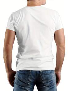 NEHEMIAH LA LENDA Camiseta Divertida - Un regalo divertido para hombres, papás, amigos y familiares - Camiseta casual de manga corta con cuello redondo en blanco y negro -% algo - Blanco - Ver 3