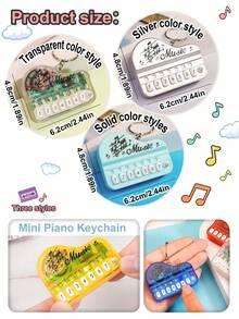 15pcs Mini Children's Pianos,Keychains, Backpack Charms, And Decorative Toys,Piano Finger Games That Help Develop Children's Intelligence And Imagination,Educational Toys, Birthday Gifts, Gift Bag Fillers, Party Favors, Back To School - Multicolor - View 3