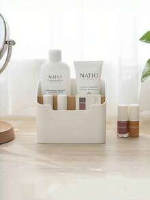 A Bamboo And Wood Material Multi-Functional Desktop Storage Box, An Innovative Desktop Organizing Storage Box, Suitable For Cosmetics, Stationery, Remote Controls, Etc. It Can Be Used Both As A Desktop Storage Organizer And As A Remote Control Stand. - Multicolor - View 4