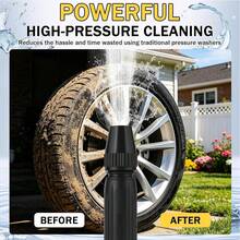 360° Rotatable 3-Nozzle Sprinkler With Adjustable High-Pressure Hose And Nozzle, Suitable For Garden Irrigation And Car Washing. It Provides An Efficient And Comfortable User Experience, And Comes With A Pressure-Boosting Nozzle And Home Hose. It Is Also An Accessory For High-Pressure Washers. - Water Gun Nozzle - View 5