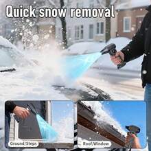Powerful Turbo Fan, Portable Leaf Blower And Snow Blower, Ultra-Strong Turbo Fan, Brushless Motor Turbo Fan, Type-C Rechargeable Battery With Long Battery Life, Equipped With 3 Nozzles, Built-In 2 X 3000mAh Lithium Batteries, Suitable For Dust Removal And BBQ Charcoal Use, High Power Mode For Home Computer Case, Keyboard, Car Windshield, Leaf Blowing, Snow Removal, Etc., Must-Have For Car Owners - Powerful Turbo Fan [including the Main Unit and 3 Nozzles] - View 8