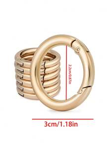 10 buah Carabiner O-Ring Pegas Paduan Seng - Gantungan Kunci Bulat Putih, Cocok untuk Aksesoris DIY, Tas Tangan, dan Kalung Anjing - MultiWarna - View 19