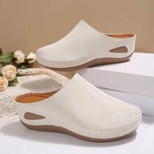 Hollow Out Wedge Sandals, Comfortable To Wear, Suitable For Long-Term Use Such As Work And Shopping - White - View 8