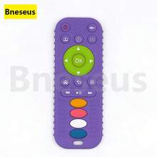 Bneseus 1pc Silicone Teether Toy, Remote Control Shaped Baby Teething Chew Toy, Anti-Choking Wide Design, Cartoon Dinosaur Theme, Suitable For 6-24 Months Boys And Girls Holiday Gift, Ramadan And Eid Gift - Dinosaur-themed Teething Gel - View 10