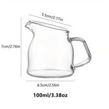 1pc 150ML Glass Milk Pitcher: Compact And Elegant Design, Transparent Material Clearly Displays Contents, Suitable For Coffee Milk, Sauce, Honey, Milk Mixing And More Scenarios, Combines Practicality And Aesthetics, Perfect For Enhancing Table Decor - Multicolor - View 8
