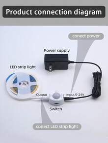 PIR 動感感應開關 DC5-24V | 3-5m 120° 高靈敏度 可調延時 | 自動開關 樓梯/衣櫃/廚房 LED 燈 - PIR-9 - 查看 8