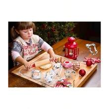 - Juego de 6 cortadores de galletas de Navidad para hornear, para rbol de Navidad, camin, cortadores de galletas de acero inoxidable, cascabel de mueco de nieve, moldes para hornear pasteles, decoracin de Navidad - Estilo 3: Camión de árbol - Ver 4