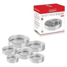 Kit 6 Peneiras Inox Haüskraft Coador Malha Fina 15 a 27cm Conjunto Resistente - Visão 10