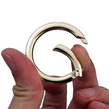 20pcs Metal O-Ring Spring Clasps, Suitable For Handmade DIY Charm Jewelry Making, Can Be Used For Open/Close Round Keychains, Handbags, Hooks, Dog Leash Buckle Connectors, Versatile And Practical - Multicolor - View 6
