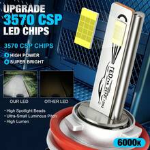 TOAUTO 2PCS H7 H11 9005 9006 LED Headlight Bulbs 30000LM 6000K White CanBus Error Free, High Low Beam For ORIGINAL Socket, Replacement For Car SUV - A - View 3