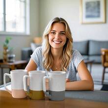 - Taza de t de cermica con infusor de hojas sueltas, cuchara y tapa, taza de caf de 16 onzas, apta para microondas y lavaplatos, esmalte de cermica mate rstico, colador de t - Ámbar - Ver 8