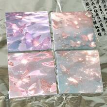 4pcs The Dream Butterfly Notes Are Sticky. They Feature A Romantic, Fresh And Beautiful Landscape. They Are Ideal For Student Note-Taking,Back To School Supplies - one-size - View 6