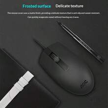 AOC MS100 有線滑鼠 1600DPI 人體工學防滑磨砂表面 USB 即插即用 適用於電腦筆記型電腦 - 查看 9
