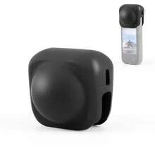 PULUZ Silicone Lens Protective Cover For Insta360 X4 / X4 Air / X5 Panoramic Camera (Color: Black) - View 9