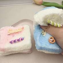 Juguete de apretar de pastel, suave y de rebote lento, juguete de apretar de pastel rosa y azul, divertido juguete de apretar para aliviar el estrés, lindo pastel cuadrado, adecuado como relleno de cesta de Pascua, regalo de fiesta de cumpleaños, oficina TDAH ansiedad, juguete para aliviar el estrés, juguete de apretar, squishy para aliviar el estrés, suministros de ocio para la oficina, mejor regalo para Pascua, Día de San Valentín, cumpleaños y Ramadán - Celeste - Ver 6