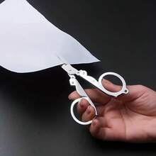 1pc/6pcs Portable Folding Stainless Steel Scissors - Durable, Portable, Suitable For Home, Office And Travel - Ideal Gift For Students And Travelers - Fold - View 2