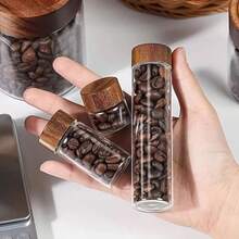 Bộ 6 chai thủy tinh mini đựng dung dịch - bình chứa cầm tay tính bằng ounce, phù hợp cho du lịch, dã ngoại, cắm trại và sử dụng trong nhà bếp - Xem 6