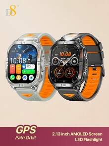 Đồng hồ thông minh thể thao GPS D8 dành cho nữ, màn hình AMOLED luôn bật 2.13 inch, định vị đa hệ thống 6 vệ tinh, theo dõi GPS độ chính xác cao, chống nước và bụi 3ATM, đèn pin LED tích hợp. - Xem 3