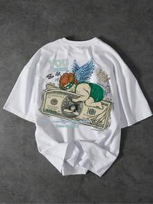 Classic And Popular, Men's Retro Casual T-Shirt, Modern And Versatile. - 白色 - 查看 3