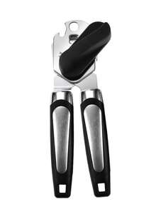 1pc Heavy Duty Stainless Steel Manual Can Opener With Flat Blade, Soft Rubber Handle And Rust-Proof Extra Large Knob, Easy To Operate - Multi-Functional Kitchen Tool, Black, Red - View 7